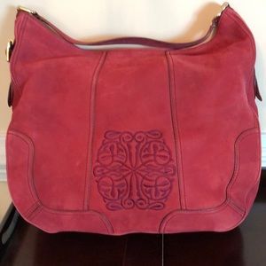 Large suede PINKish MAUVE Antonio Melani Hobo